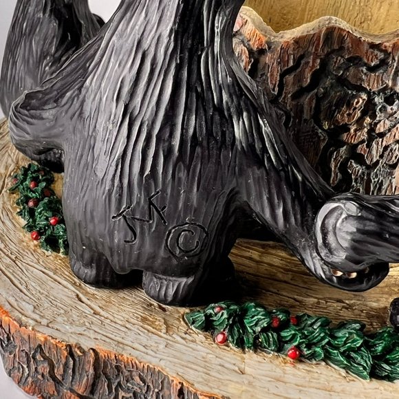 Vtg Circle Of Bears Bear Foots Jeff Fleming Big Sky Carvers Votive Candle Holder - Picture 12 of 16